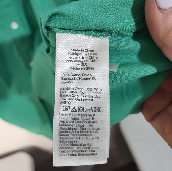 JCrew Green Eyelet Women's Top, Size XXL, NWT - Picture 3 of 6